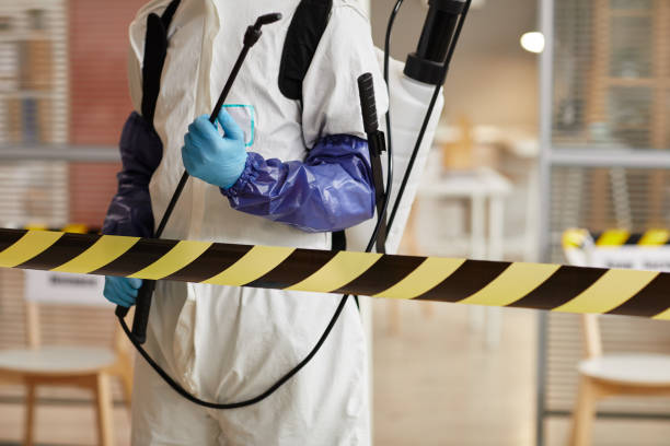 Professional Sewage Cleanup technician working in Renner, SD